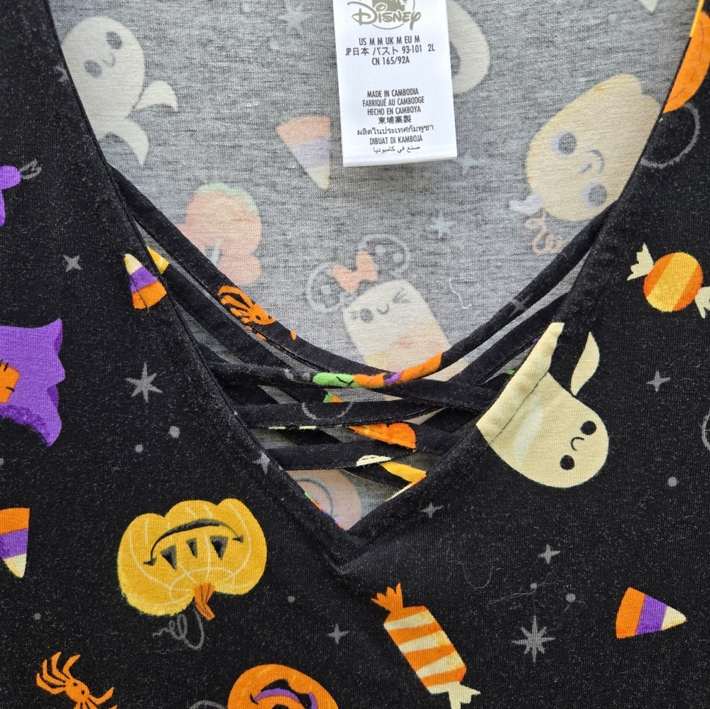 Disney Parks Mickey & Friends Halloween Ghosts V-neck Tshirt - Picture 3 of 7